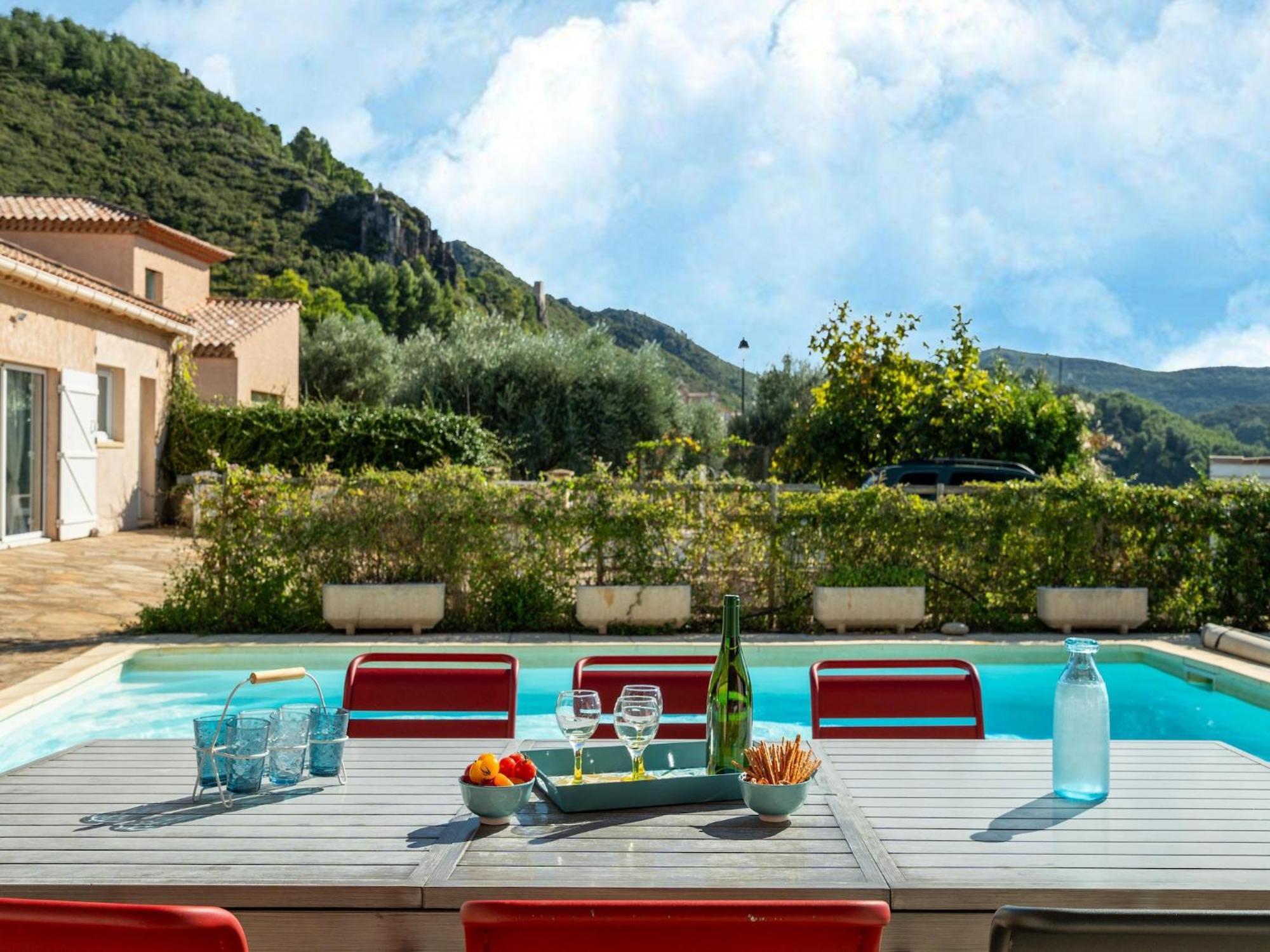 House In The South Of France With Private Pool Villa Roquebrun Buitenkant foto